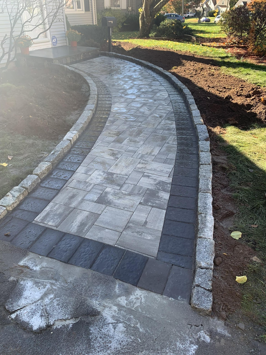 Curved Paver Walkway